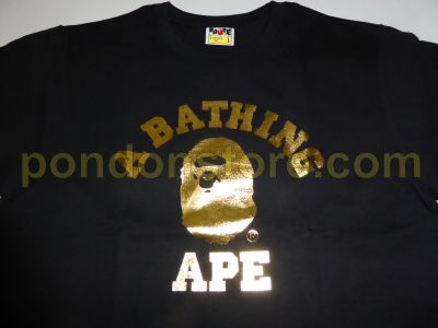 gold bape shirt