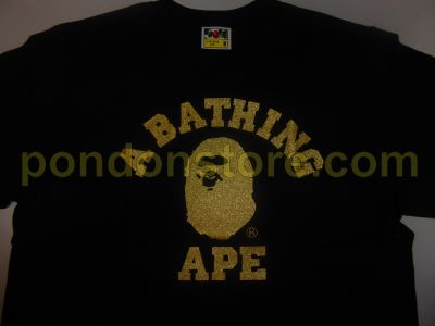 black and gold bape shirt