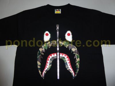 bape shark black tee