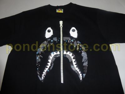 bape space camo shark tee