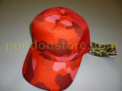 bape trucker hat red