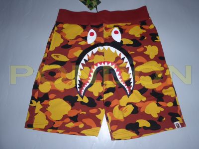 A BATHING APE 1st camo shark sweat shorts orange Pondon Store