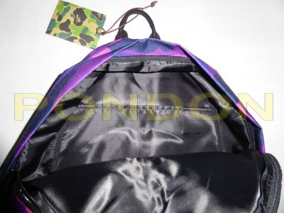 purple bape backpack