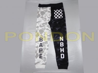 A BATHING APE : Bape x Neighborhood camo shark slim sweat pants