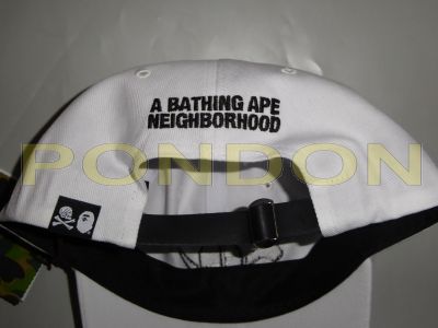 A BATHING APE : Bape x Neighborhood panel cap white [Pondon Store]