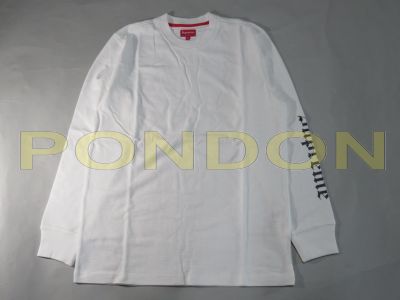 supreme : supreme 15AW Old English L/S Top white long tee