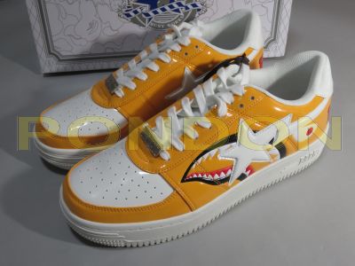 A BATHING APE : color block shark bapesta low orange [Pondon Store]