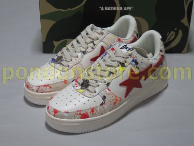 A BATHING APE : bapesta splatter beige IVZ [Pondon Store]