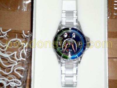 A BATHING APE : bape watch bapex clear shark blue [Pondon Store]