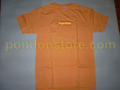 supreme box logo tee orange