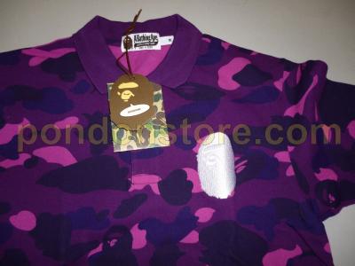 purple bape polo