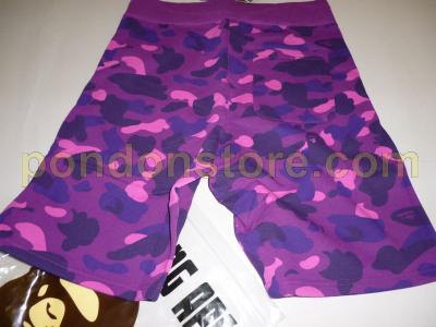 bape purple camo shorts