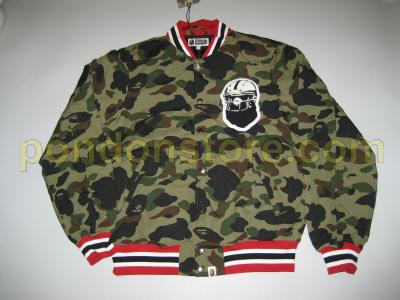 bape camo varsity jacket