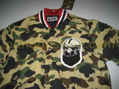 bape camo varsity jacket