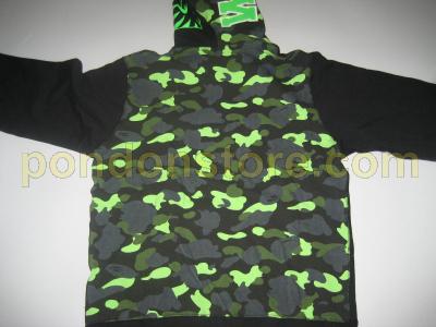 neon green bape hoodie