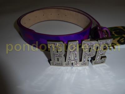 purple bape belt