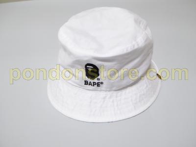 bape bucket hat white