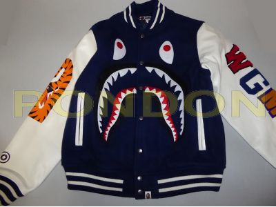 Bape shark hot sale varsity jacket