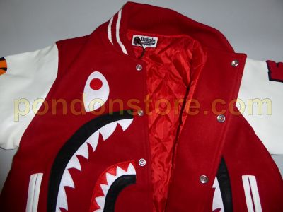 Bape shark baseball on sale jacket