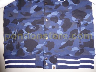 A BATHING APE : bape color camo sweat varsity jacket blue [Pondon