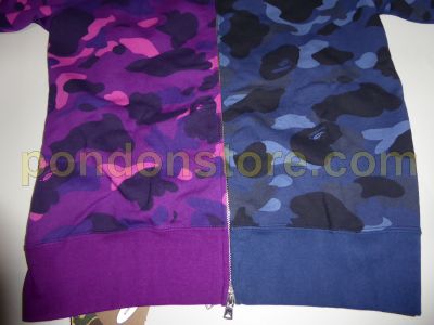 half blue half purple bape hoodie