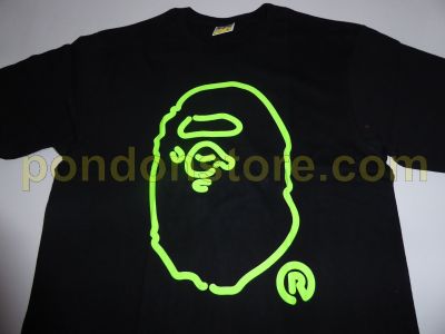 Neon green bape shirt on sale