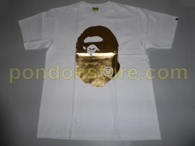 gold bape shirt