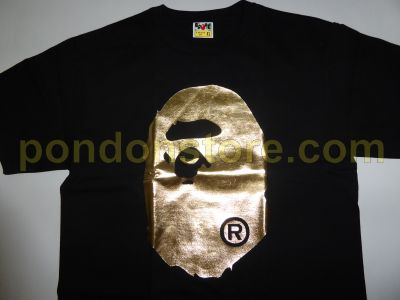 black and gold bape shirt