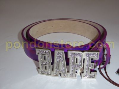 purple bape belt