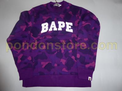 bape purple camo crewneck