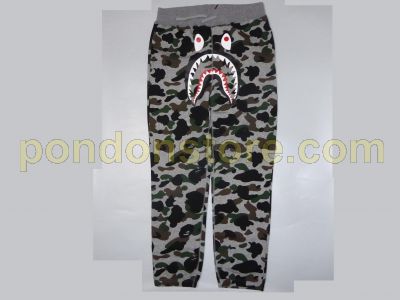 A BATHING APE : bape heather gray camo shark sweat pants [Pondon