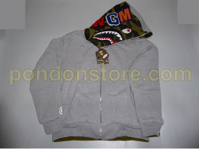 bape reversible shark hoodie